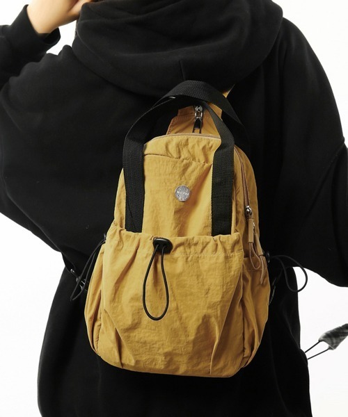 Miniministore(ミニミニストア)の「ミニリュック2wayナイロンバッグ小さめ(バックパック/リュック・レディース・ブラック/アイボリー/カーキ/ラベンダー/イエロー/キャメル・FREE)」の15枚目の写真