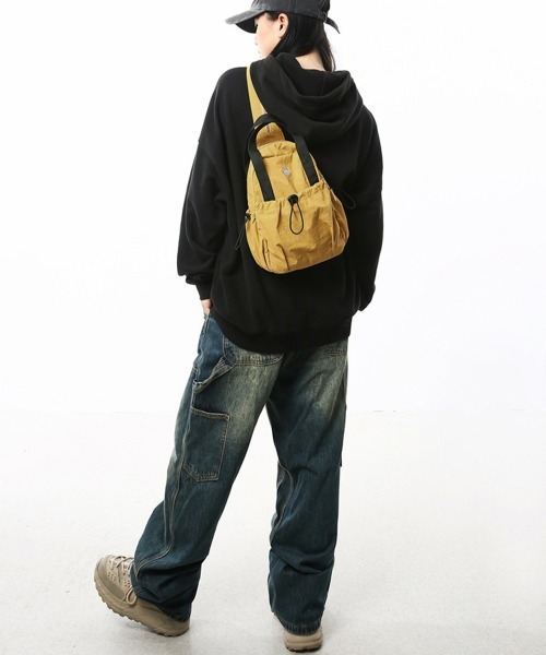 Miniministore(ミニミニストア)の「ミニリュック2wayナイロンバッグ小さめ(バックパック/リュック・レディース・ブラック/アイボリー/カーキ/ラベンダー/イエロー/キャメル・FREE)」の17枚目の写真