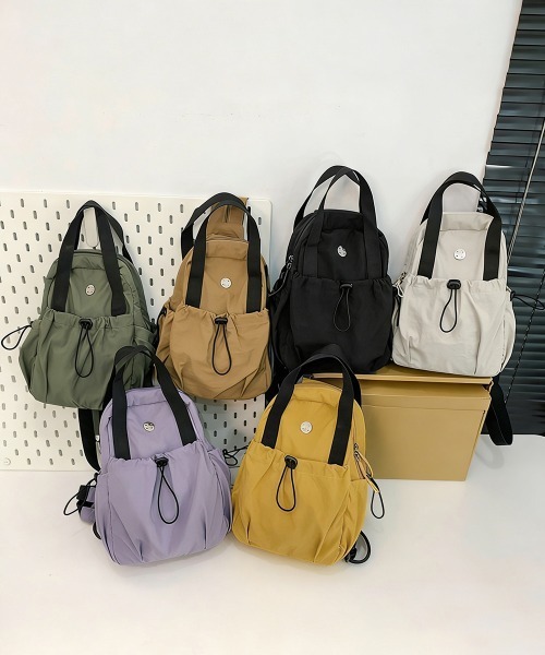 Miniministore(ミニミニストア)の「ミニリュック2wayナイロンバッグ小さめ(バックパック/リュック・レディース・ブラック/アイボリー/カーキ/ラベンダー/イエロー/キャメル・FREE)」の20枚目の写真