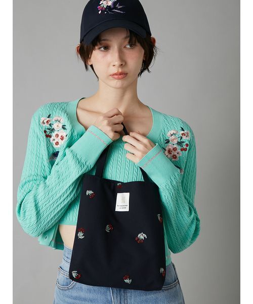 LILY BROWN(リリーブラウン)の「【LILY BROWN×KEITA MARUYAMA】エンブロイダリーミニトート(トートバッグ・レディース・ネイビー/グレー・F)」の13枚目の写真