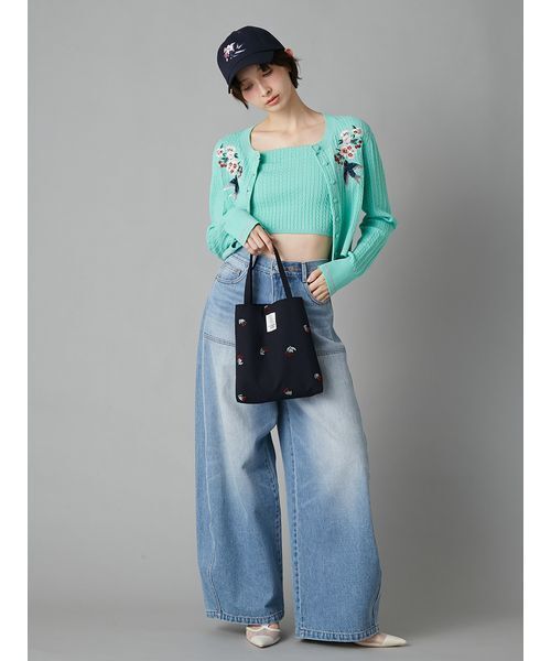 LILY BROWN(リリーブラウン)の「【LILY BROWN×KEITA MARUYAMA】エンブロイダリーミニトート(トートバッグ・レディース・ネイビー/グレー・F)」の14枚目の写真