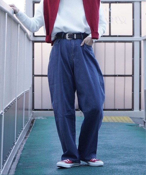 zootie（ズーティー）の「エアパンツ［バレルレッグ］（その他パンツ・レディース・ケミカルウォッシュ/ベージュ/インディゴブルー/ブラック系/ライトインディゴブルー/グレー系/ブラック/ライトブルー/アイボリー・M/L/LL）」の14枚目の写真
