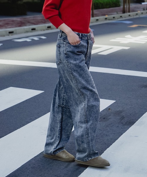 zootie（ズーティー）の「エアパンツ［バレルレッグ］（その他パンツ・レディース・ケミカルウォッシュ/ベージュ/インディゴブルー/ブラック系/ライトインディゴブルー/グレー系/ブラック/ライトブルー/アイボリー・M/L/LL）」の22枚目の写真