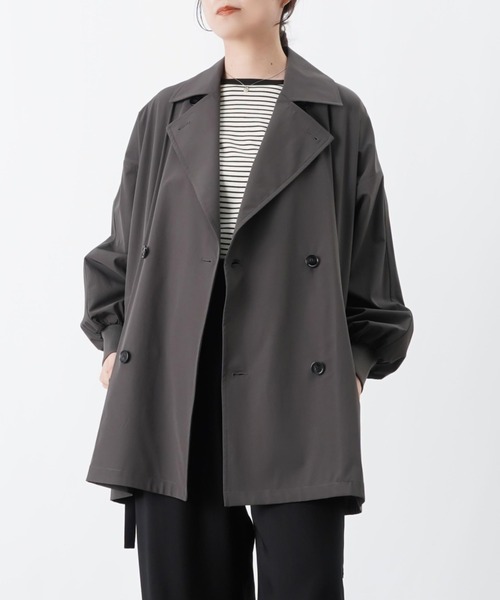 LUCA/LADY LUCK LUCA（ルカ/レディラックルカ）の「LC/LLL ミドル丈オーバートレンチコート（トレンチコート・レディース・チャコールグレー/ライトベージュ・FREE）」の2枚目の写真
