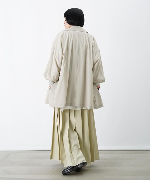 LUCA/LADY LUCK LUCA（ルカ/レディラックルカ）の「LC/LLL ミドル丈オーバートレンチコート（トレンチコート・レディース・チャコールグレー/ライトベージュ・FREE）」の5枚目の写真