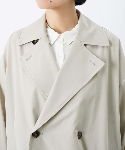 LUCA/LADY LUCK LUCA（ルカ/レディラックルカ）の「LC/LLL ミドル丈オーバートレンチコート（トレンチコート・レディース・チャコールグレー/ライトベージュ・FREE）」の11枚目の写真