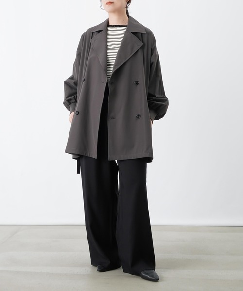 LUCA/LADY LUCK LUCA（ルカ/レディラックルカ）の「LC/LLL ミドル丈オーバートレンチコート（トレンチコート・レディース・チャコールグレー/ライトベージュ・FREE）」の21枚目の写真