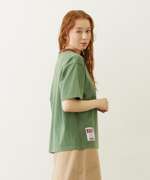 Champion(チャンピオン)の「MILKFED.×CHAMPION LA LOGO S/S TEE(Tシャツ/カットソー・レディース・ブラック/グリーン/オートミール/ネイビー・S/M)」の6枚目の写真