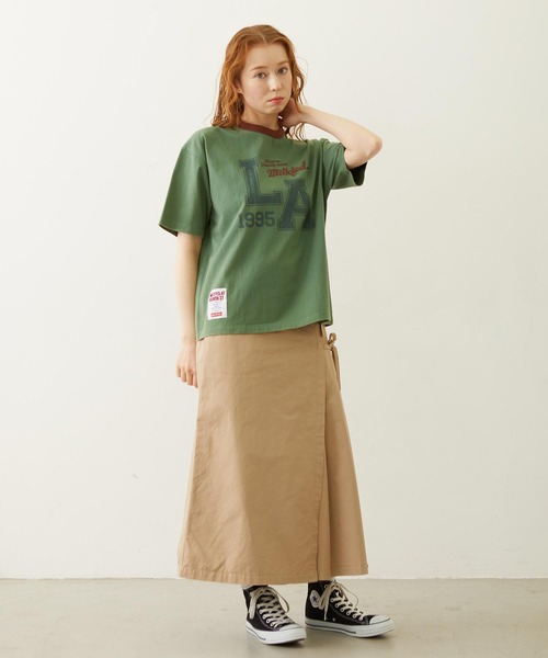 Champion(チャンピオン)の「MILKFED.×CHAMPION LA LOGO S/S TEE(Tシャツ/カットソー・レディース・ブラック/グリーン/オートミール/ネイビー・S/M)」の9枚目の写真