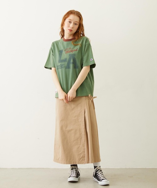 Champion(チャンピオン)の「MILKFED.×CHAMPION LA LOGO S/S TEE(Tシャツ/カットソー・レディース・ブラック/グリーン/オートミール/ネイビー・S/M)」の10枚目の写真
