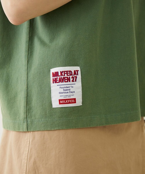 Champion(チャンピオン)の「MILKFED.×CHAMPION LA LOGO S/S TEE(Tシャツ/カットソー・レディース・ブラック/グリーン/オートミール/ネイビー・S/M)」の13枚目の写真