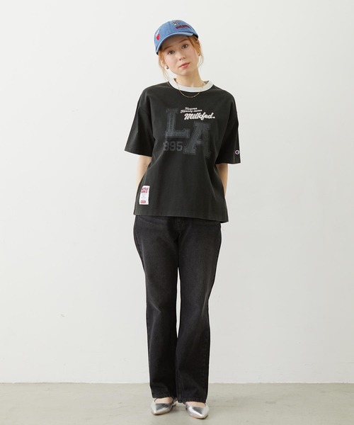 Champion(チャンピオン)の「MILKFED.×CHAMPION LA LOGO S/S TEE(Tシャツ/カットソー・レディース・ブラック/グリーン/オートミール/ネイビー・S/M)」の16枚目の写真
