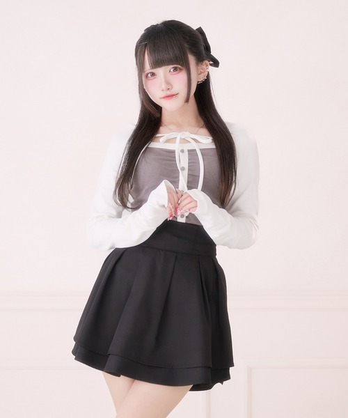 Pal elfy（パルエルフィー）の「バイカラーアンサンブルトップス（アンサンブル・レディース・チャコールグレー/ブラック・フリー）」の16枚目の写真