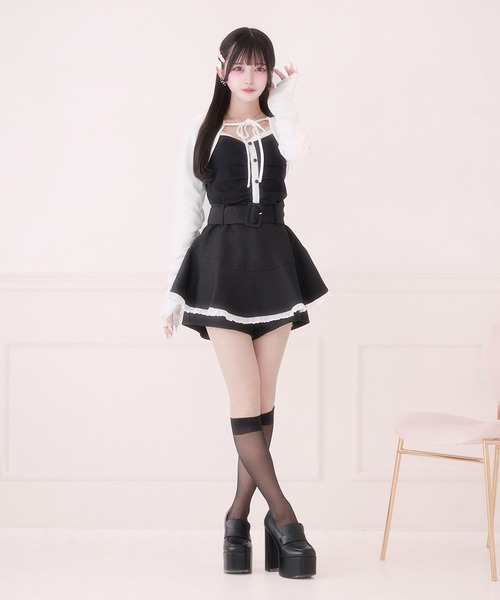 Pal elfy（パルエルフィー）の「バイカラーアンサンブルトップス（アンサンブル・レディース・チャコールグレー/ブラック・フリー）」の9枚目の写真