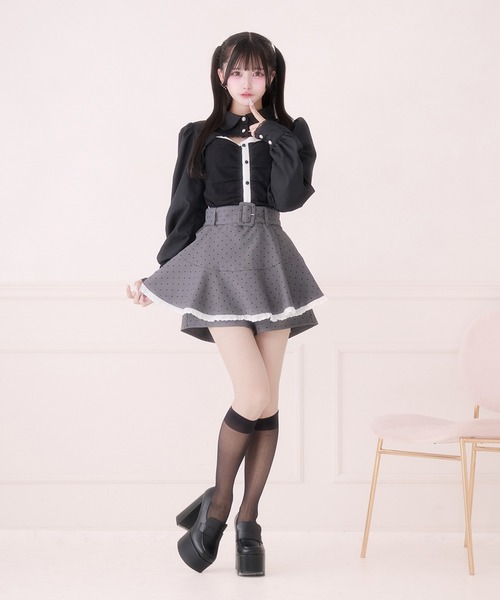 Pal elfy（パルエルフィー）の「バイカラーアンサンブルトップス（アンサンブル・レディース・チャコールグレー/ブラック・フリー）」の14枚目の写真