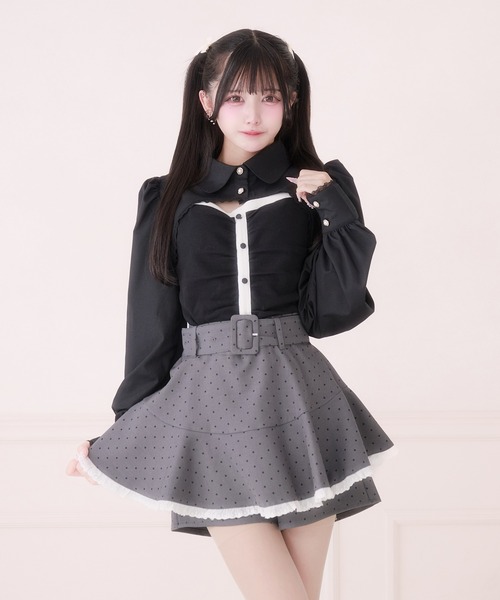 Pal elfy（パルエルフィー）の「バイカラーアンサンブルトップス（アンサンブル・レディース・チャコールグレー/ブラック・フリー）」の11枚目の写真