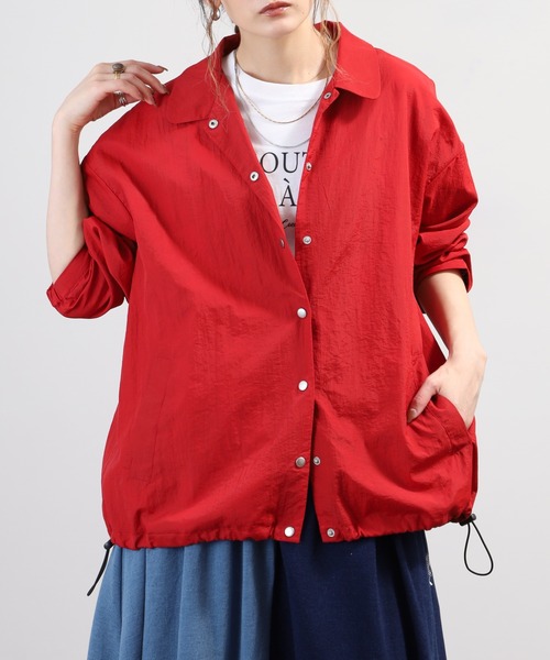 BARNDOOR(バーンドア)の「ナイロン裏プリント コーチジャケット 26SS(ナイロンジャケット・レディース・レッド/ネイビー/ブラック・FREE)」の21枚目の写真
