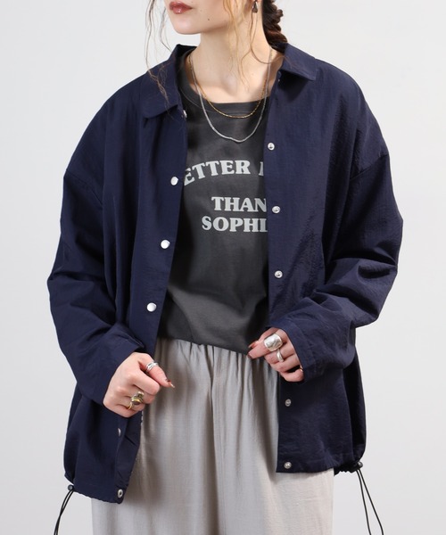 BARNDOOR(バーンドア)の「ナイロン裏プリント コーチジャケット 26SS(ナイロンジャケット・レディース・レッド/ネイビー/ブラック・FREE)」の13枚目の写真