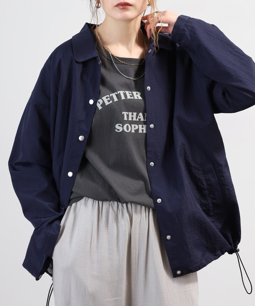BARNDOOR(バーンドア)の「ナイロン裏プリント コーチジャケット 26SS(ナイロンジャケット・レディース・レッド/ネイビー/ブラック・FREE)」の14枚目の写真