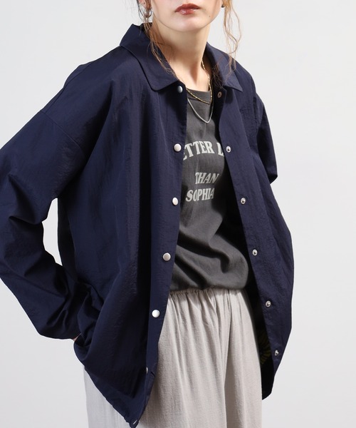 BARNDOOR(バーンドア)の「ナイロン裏プリント コーチジャケット 26SS(ナイロンジャケット・レディース・レッド/ネイビー/ブラック・FREE)」の15枚目の写真