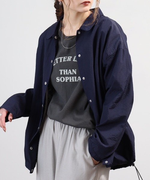 BARNDOOR(バーンドア)の「ナイロン裏プリント コーチジャケット 26SS(ナイロンジャケット・レディース・レッド/ネイビー/ブラック・FREE)」の17枚目の写真