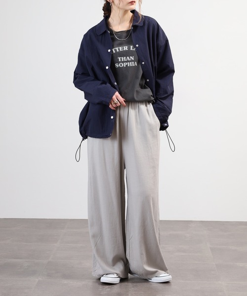 BARNDOOR(バーンドア)の「ナイロン裏プリント コーチジャケット 26SS(ナイロンジャケット・レディース・レッド/ネイビー/ブラック・FREE)」の18枚目の写真