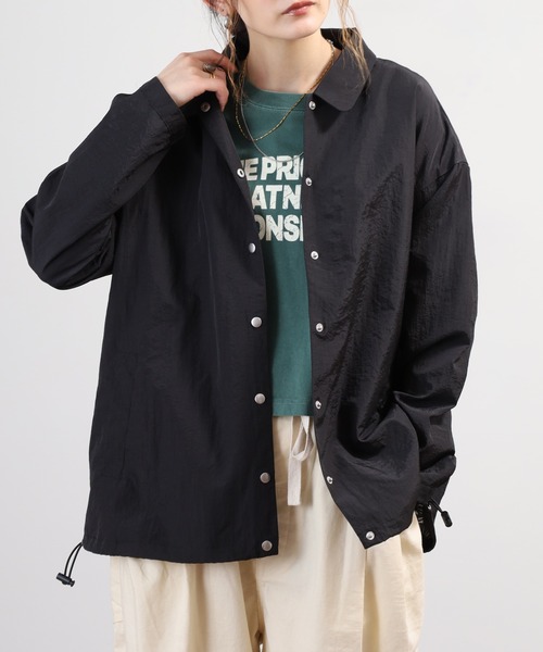 BARNDOOR(バーンドア)の「ナイロン裏プリント コーチジャケット 26SS(ナイロンジャケット・レディース・レッド/ネイビー/ブラック・FREE)」の5枚目の写真