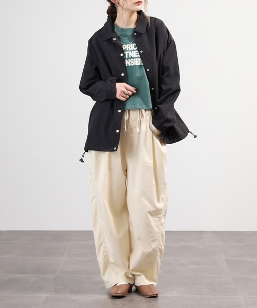 BARNDOOR(バーンドア)の「ナイロン裏プリント コーチジャケット 26SS(ナイロンジャケット・レディース・レッド/ネイビー/ブラック・FREE)」の10枚目の写真