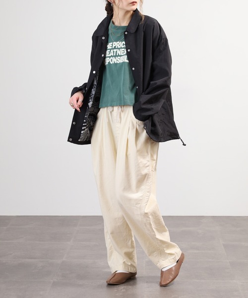 BARNDOOR(バーンドア)の「ナイロン裏プリント コーチジャケット 26SS(ナイロンジャケット・レディース・レッド/ネイビー/ブラック・FREE)」の11枚目の写真