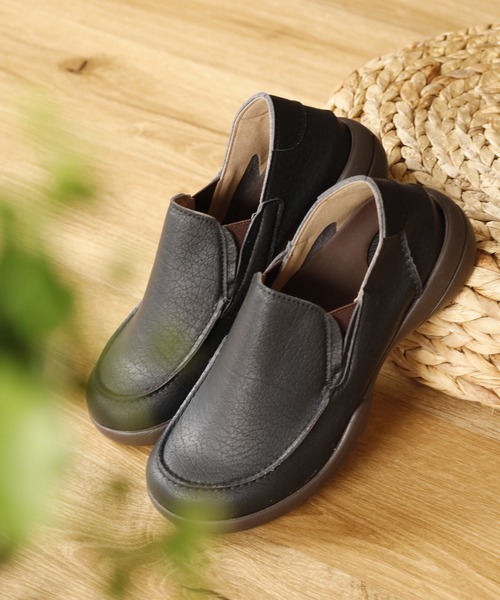 Re:getA(リゲッタ)の「Re:getA 軽量カジュアルスリッポン R328(スリッポン・レディース・ブラック/ブラウン/オリーブ/アイボリー・M/S/LL)」の1枚目の写真