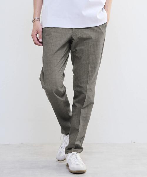 MEN'S MELROSE(メンズメルローズ)の「プリントテックサッカーイージーパンツ(セットアップ可)(スラックス・メンズ・ベージュ/ネイビー/ライトグレー/チャコールグレー・4/5/3/2)」の3枚目の写真