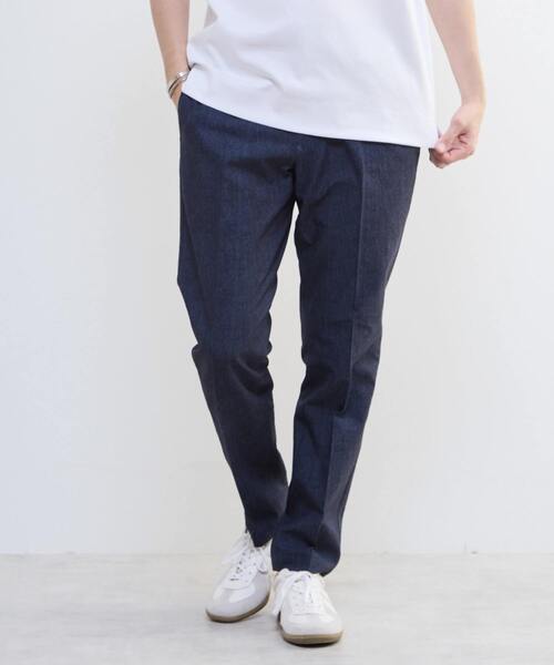 MEN'S MELROSE(メンズメルローズ)の「プリントテックサッカーイージーパンツ(セットアップ可)(スラックス・メンズ・ベージュ/ネイビー/ライトグレー/チャコールグレー・4/5/3/2)」の4枚目の写真