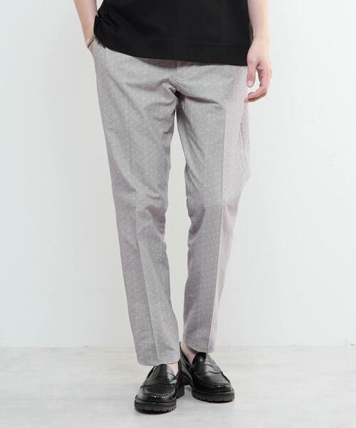 MEN'S MELROSE(メンズメルローズ)の「プリントテックサッカーイージーパンツ(セットアップ可)(スラックス・メンズ・ベージュ/ネイビー/ライトグレー/チャコールグレー・4/5/3/2)」の2枚目の写真