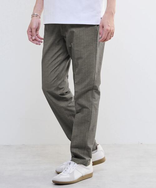 MEN'S MELROSE(メンズメルローズ)の「プリントテックサッカーイージーパンツ(セットアップ可)(スラックス・メンズ・ベージュ/ネイビー/ライトグレー/チャコールグレー・4/5/3/2)」の5枚目の写真