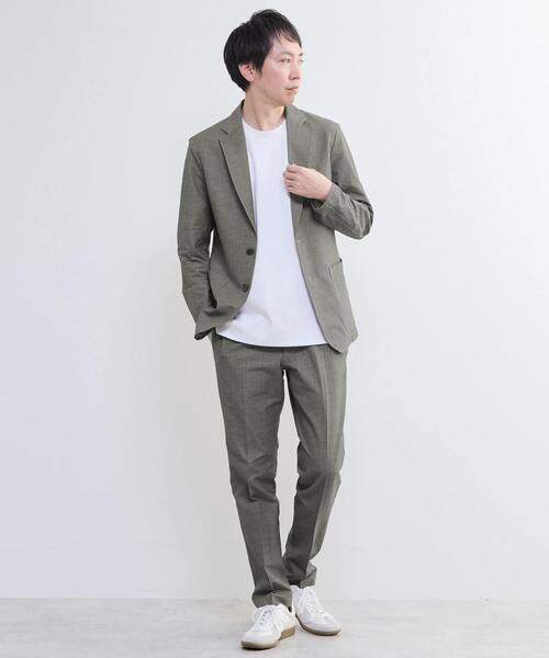 MEN'S MELROSE(メンズメルローズ)の「プリントテックサッカーイージーパンツ(セットアップ可)(スラックス・メンズ・ベージュ/ネイビー/ライトグレー/チャコールグレー・4/5/3/2)」の6枚目の写真