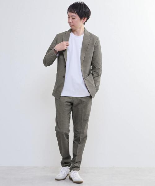 MEN'S MELROSE(メンズメルローズ)の「プリントテックサッカーイージーパンツ(セットアップ可)(スラックス・メンズ・ベージュ/ネイビー/ライトグレー/チャコールグレー・4/5/3/2)」の7枚目の写真