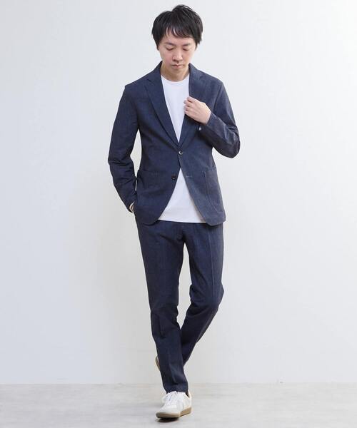 MEN'S MELROSE(メンズメルローズ)の「プリントテックサッカーイージーパンツ(セットアップ可)(スラックス・メンズ・ベージュ/ネイビー/ライトグレー/チャコールグレー・4/5/3/2)」の10枚目の写真