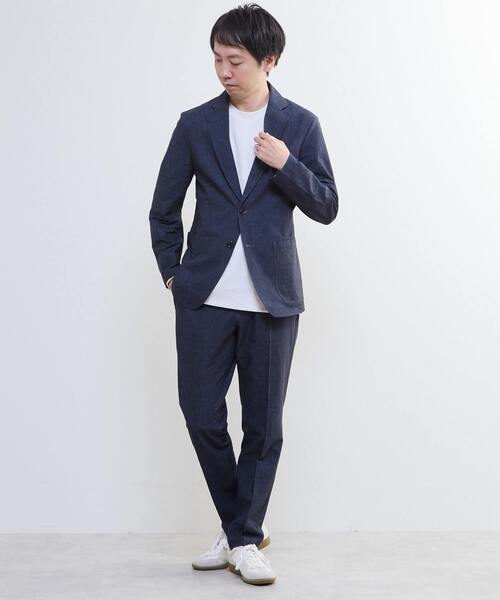 MEN'S MELROSE(メンズメルローズ)の「プリントテックサッカーイージーパンツ(セットアップ可)(スラックス・メンズ・ベージュ/ネイビー/ライトグレー/チャコールグレー・4/5/3/2)」の11枚目の写真