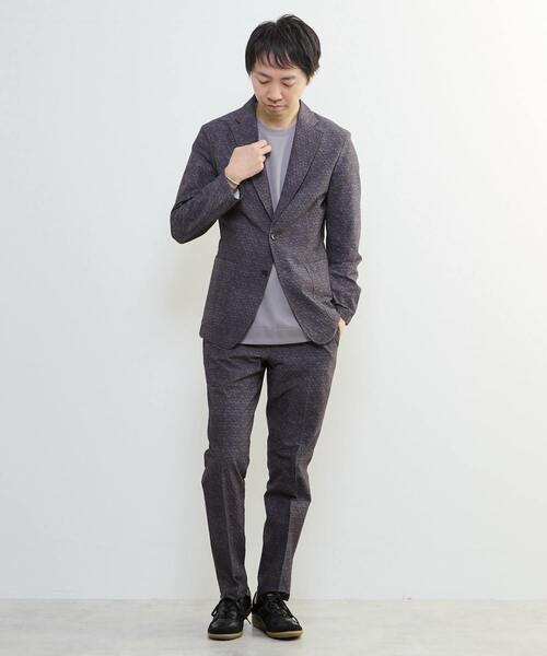 MEN'S MELROSE(メンズメルローズ)の「プリントテックサッカーイージーパンツ(セットアップ可)(スラックス・メンズ・ベージュ/ネイビー/ライトグレー/チャコールグレー・4/5/3/2)」の14枚目の写真