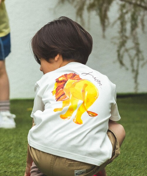 BEAMS mini(ビームスミニ)の「アニマル HIP Tシャツ 2026SS(90~150cm)外遊び プチプラ 通園 通学 定番(Tシャツ/カットソー・キッズ・イエロー系その他3/ネイビー/オフホワイト・90/100/110/120/130/140/150)」の1枚目の写真