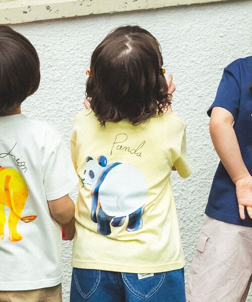 BEAMS mini(ビームスミニ)の「アニマル HIP Tシャツ 2026SS(90~150cm)外遊び プチプラ 通園 通学 定番(Tシャツ/カットソー・キッズ・イエロー系その他3/ネイビー/オフホワイト・90/100/110/120/130/140/150)」の3枚目の写真