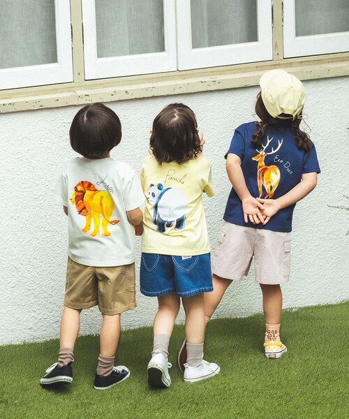 BEAMS mini(ビームスミニ)の「アニマル HIP Tシャツ 2026SS(90~150cm)外遊び プチプラ 通園 通学 定番(Tシャツ/カットソー・キッズ・イエロー系その他3/ネイビー/オフホワイト・90/100/110/120/130/140/150)」の21枚目の写真