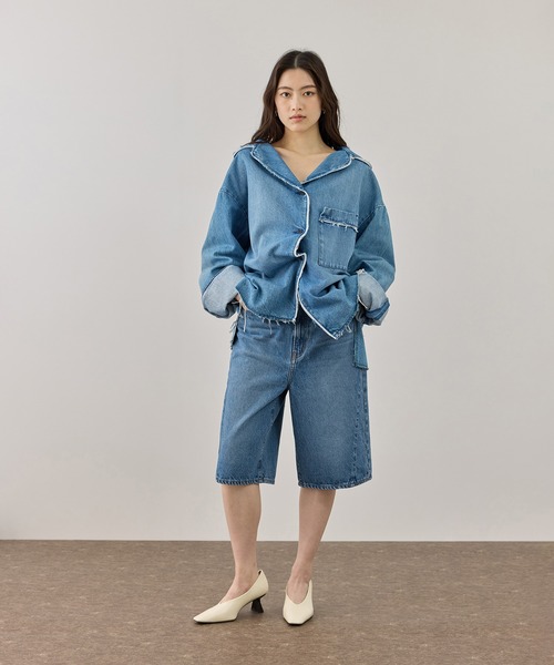 NEEDBY heritage（ニードバイヘリテージ）の「【NEEDBY for ADAM ET ROPE'】別注 RILLEY（デニムパンツ・レディース・ブルー・2/1）」の3枚目の写真