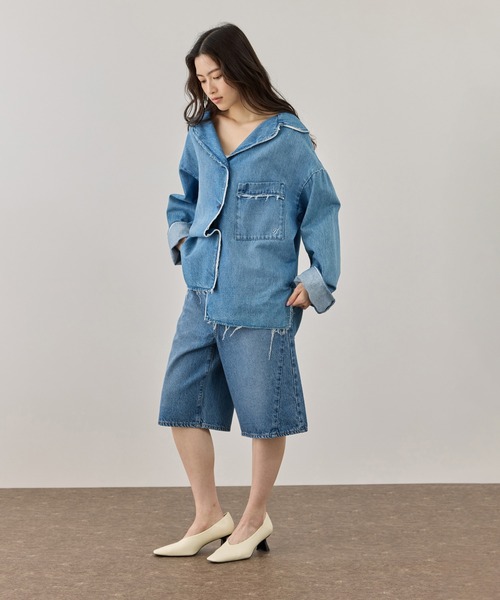 NEEDBY heritage（ニードバイヘリテージ）の「【NEEDBY for ADAM ET ROPE'】別注 RILLEY（デニムパンツ・レディース・ブルー・2/1）」の4枚目の写真