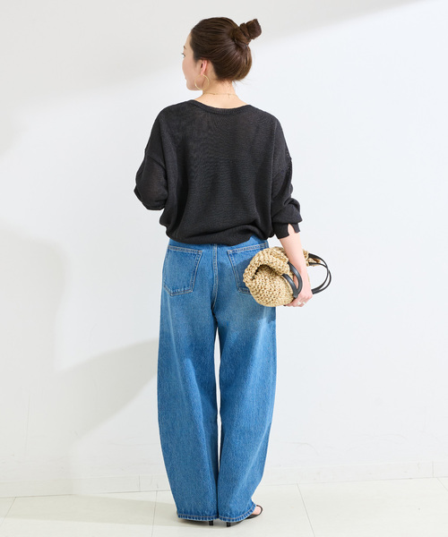 B.C STOCK（ベーセーストック）の「手洗い可 / ペーパー混ドルマンプルオーバー（ニット/セーター・レディース・イエロー/ラベンダー/ベージュ/ブラック・FREE）」の13枚目の写真