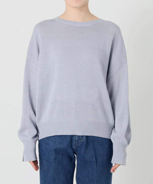 B.C STOCK（ベーセーストック）の「手洗い可 / ペーパー混ドルマンプルオーバー（ニット/セーター・レディース・イエロー/ラベンダー/ベージュ/ブラック・FREE）」の7枚目の写真