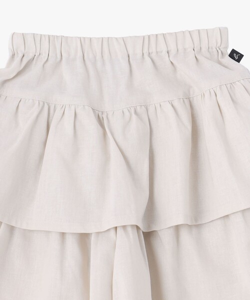 agnes b.（アニエスベー）の「キッズ コットンリネン ティアード キュロット（スカート・キッズ・ベージュ系その他・120/110/100/140/130）」の2枚目の写真