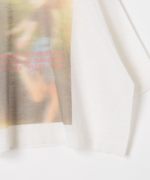 niko and...（ニコアンド）の「[MODE NORM CORE] シアーグラフィックニットプルオーバー（Tシャツ/カットソー・レディース・ラベンダー/グレー/オフホワイト・FREE）」の22枚目の写真