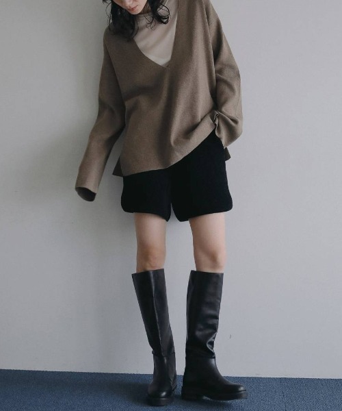 anuke(アンヌーク)の「anuke Velour Short Pants ベロアショートパンツ/62620710(その他パンツ・レディース・ブラック・36)」の2枚目の写真