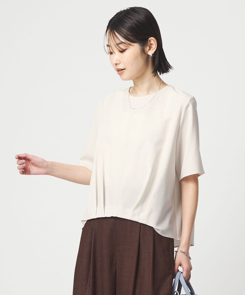 green label relaxing(グリーンレーベルリラクシング)の「ライン TEE ブラウス(シャツ/ブラウス・レディース・オフホワイト/イエロー/ネイビー・FREE)」の5枚目の写真